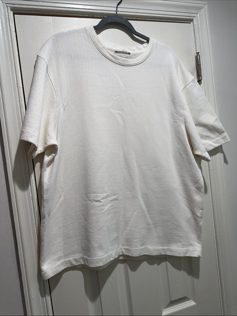 Men's Cream Short-Sleeve Crewneck Tee Shirt
